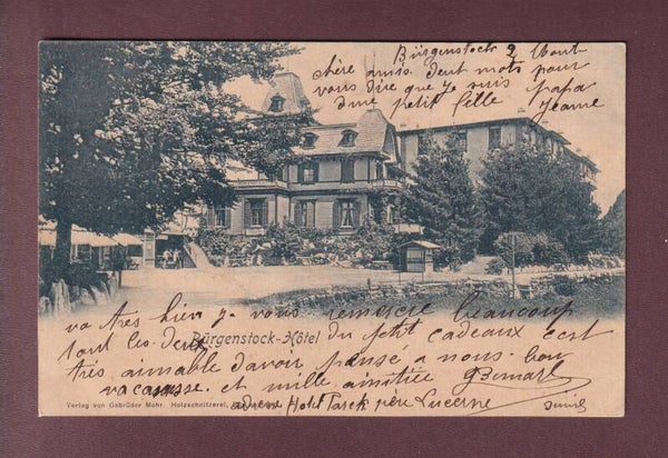 BÜRGENSTOCK Hotel - 1904 // Falte + Rück verletzt //