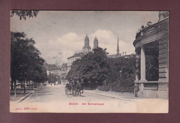 ZÜRICH - Am Sonnenquai - Kutsche - 1906