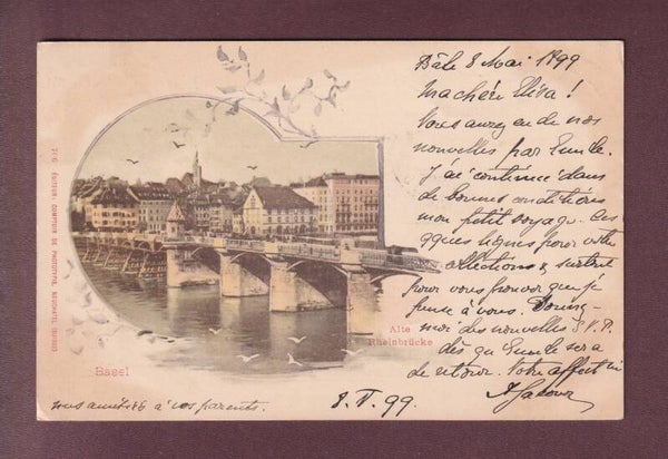 BASEL - Alte Rheinbrücke - 1899 CPN