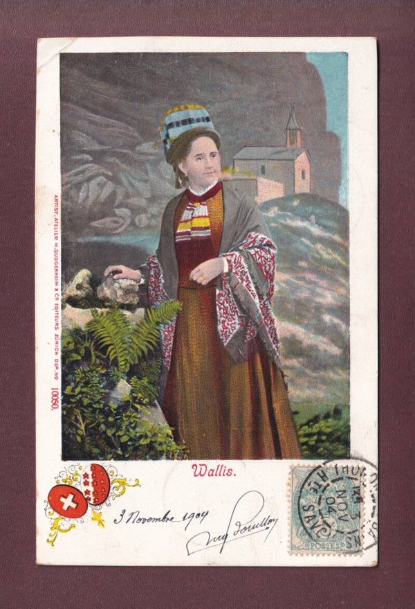 WALLIS - Tracht - 1904 // Eckbug //