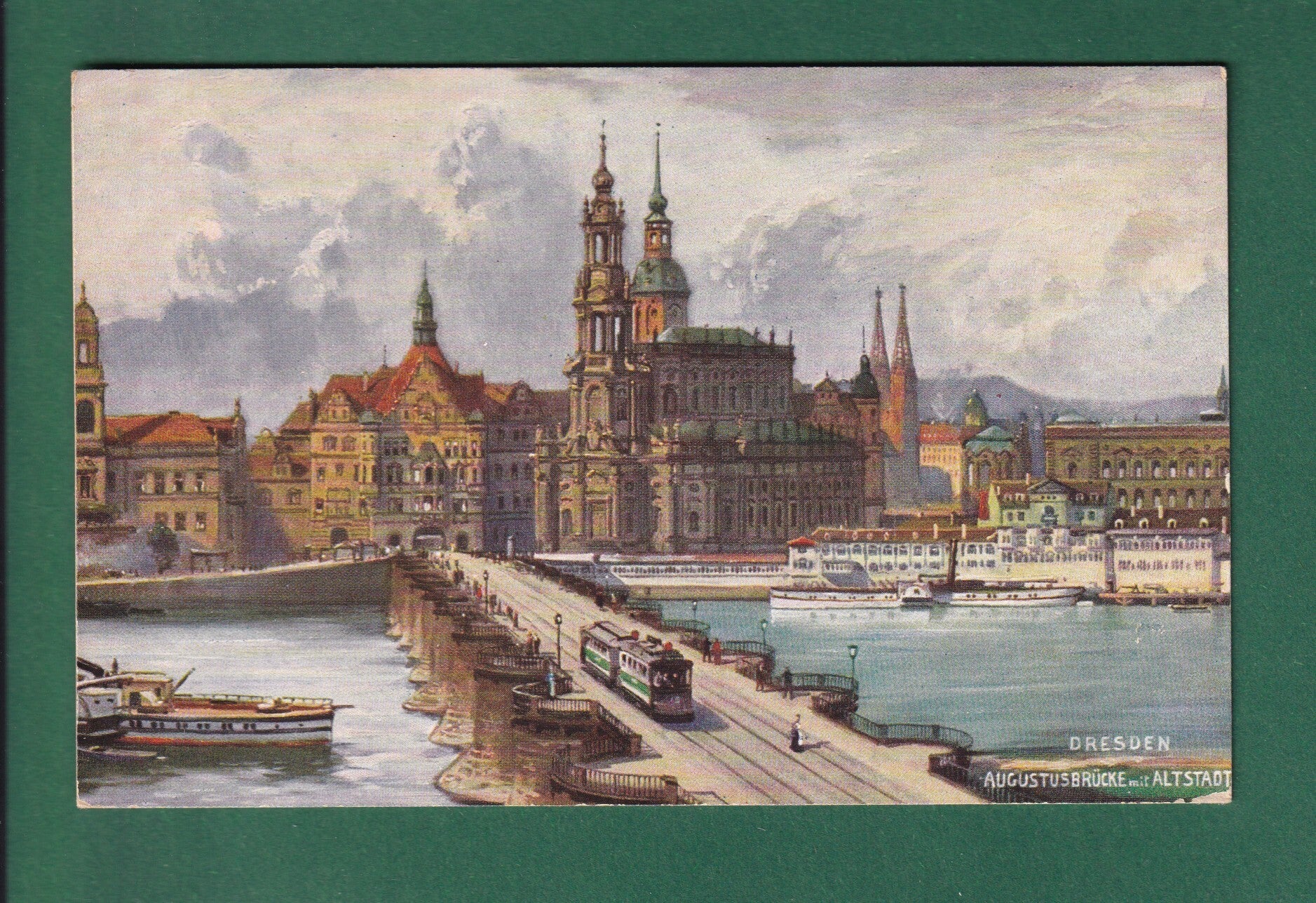DRESDEN - Augustbrücke mit Altstadt