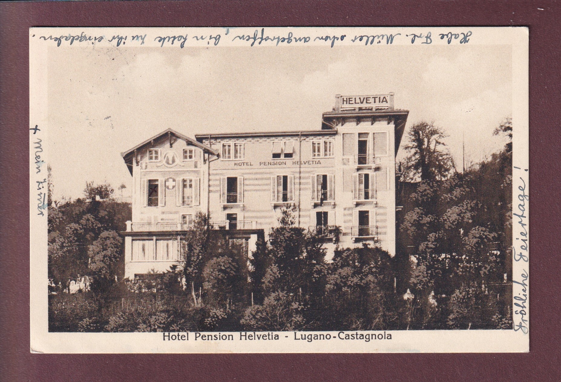 CASTAGNOLA - Hotel Pension Helvetia - 1923
