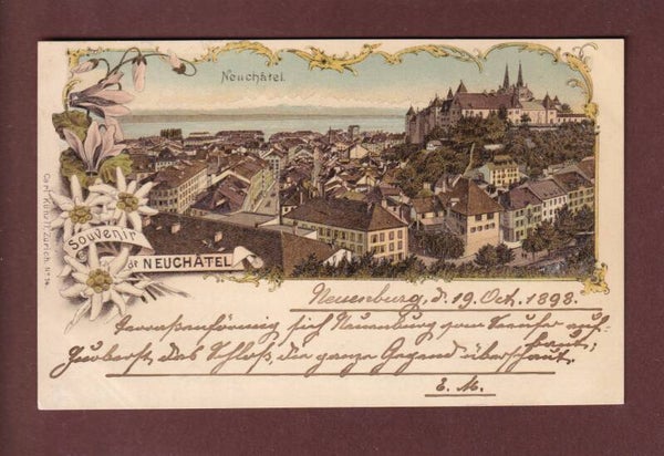 Souvenir de NEUCHÂTEL - 1898 Litho Künzli