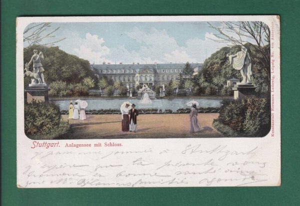 STUTTGART - Anlagensee mit Schloss - 1902
