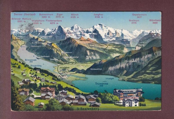 ST. BEATENBERG und Umgebung - Vogelschau - 1914