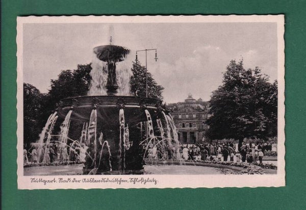 STUTTGART - Schlossplatz - Brunnen - 1940