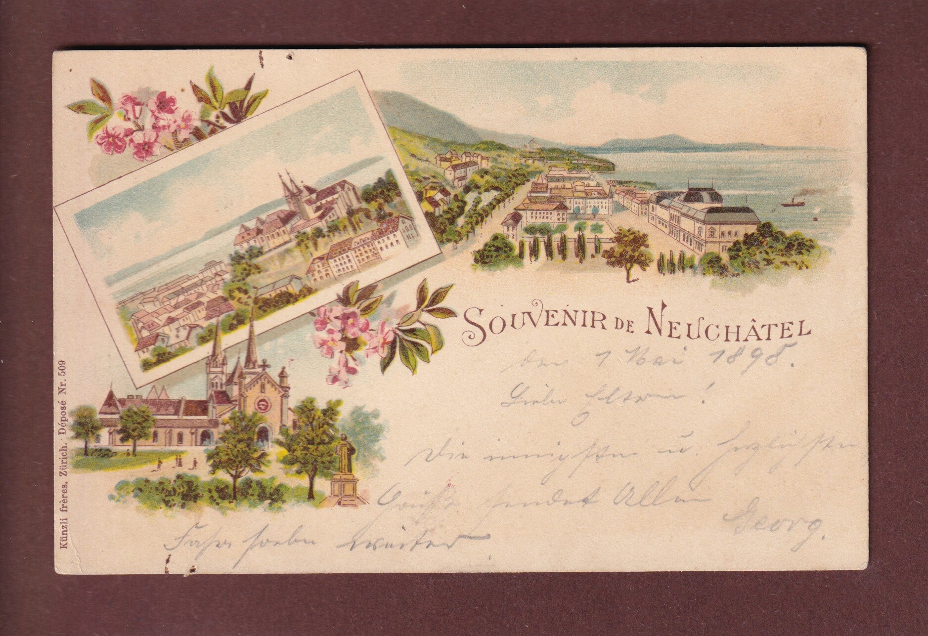 Souvenir de NEUCHÂTEL - 1898 Litho Künzli