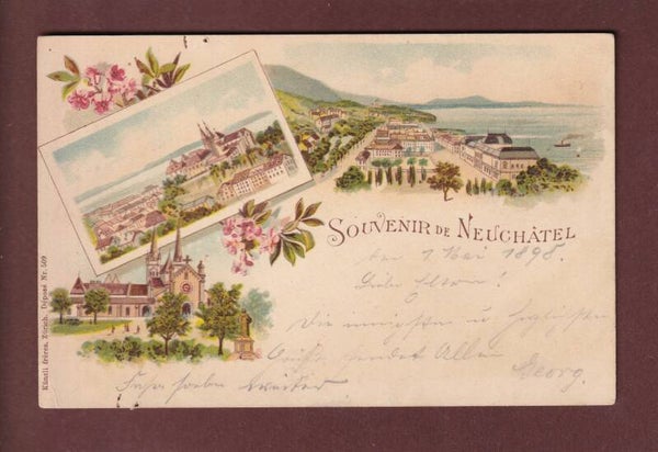 Souvenir de NEUCHÂTEL - 1898 Litho Künzli