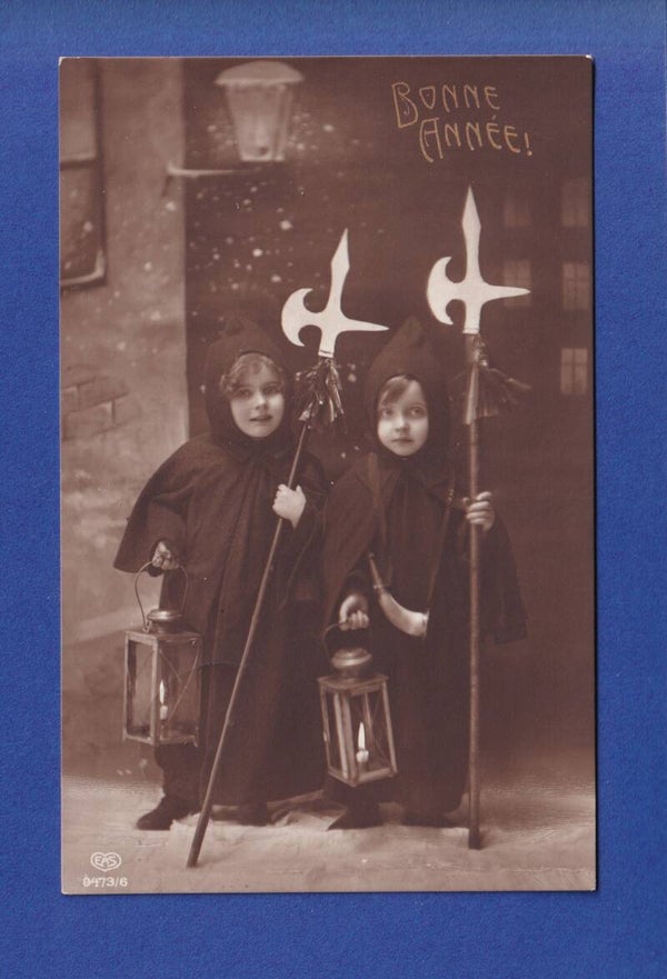 NOUVEL AN - Enfants - Lanternes - 1917