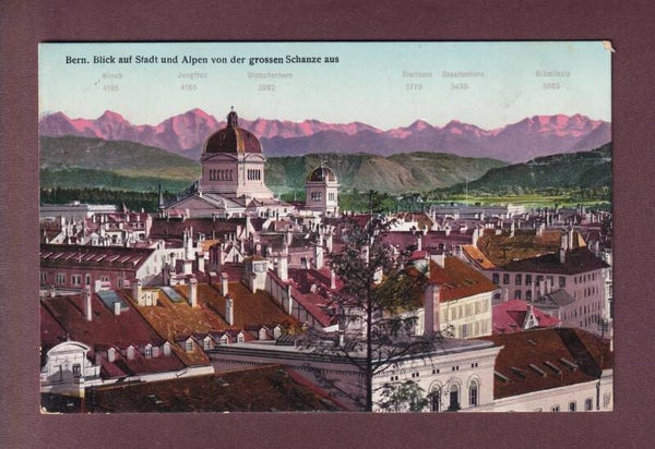 BERN - Blick von der grossen Schanze aus - 1910