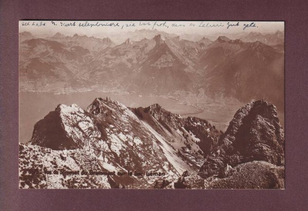 LAC LEMAN depuis le sommet du Grammont - 1926