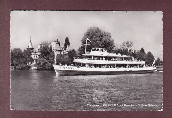 SCHLOSS SCHADAU und Motorschiff Stadt Bern - 1971
