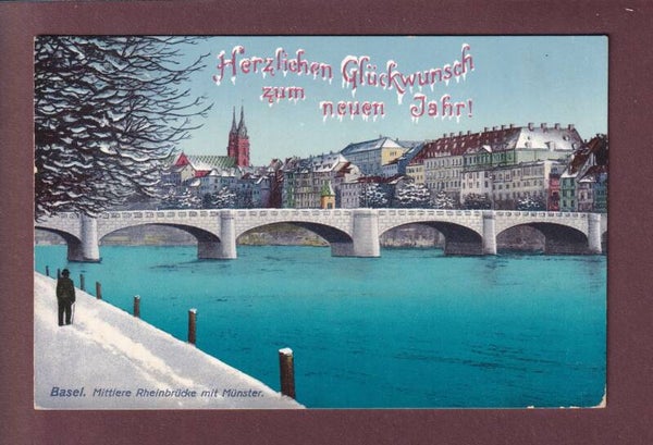 BASEL - Neujahr - Schnee - 1910