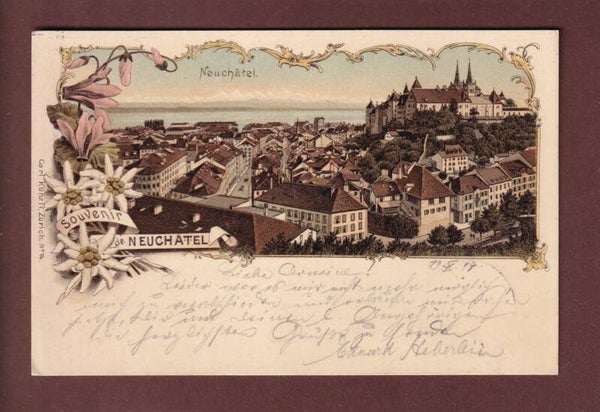 Souvenir de NEUCHÂTEL - 1897 Litho Künzli