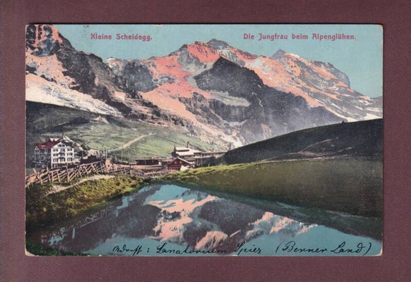 KLEINE SCHEIDEGG - Jungfrau beim Alpenglühen - 1907-11