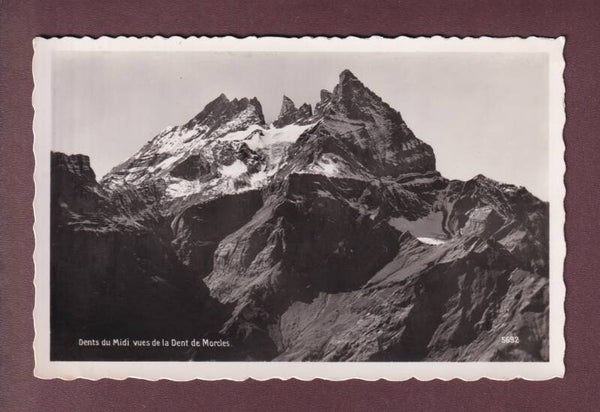 DENTS DU MIDI vues de la Dent de Morcles - 1941 Feldpost