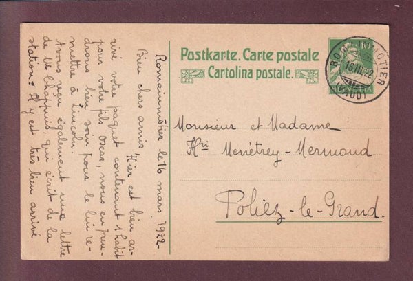 Postkarte - Carte postale TELL - 1922