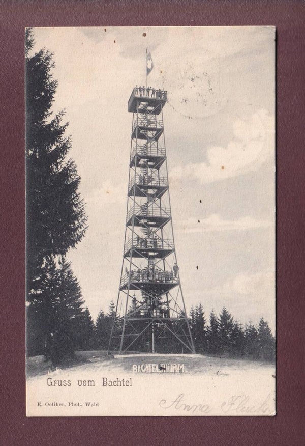 Gruss vom BACHTEL - Turm - 1902