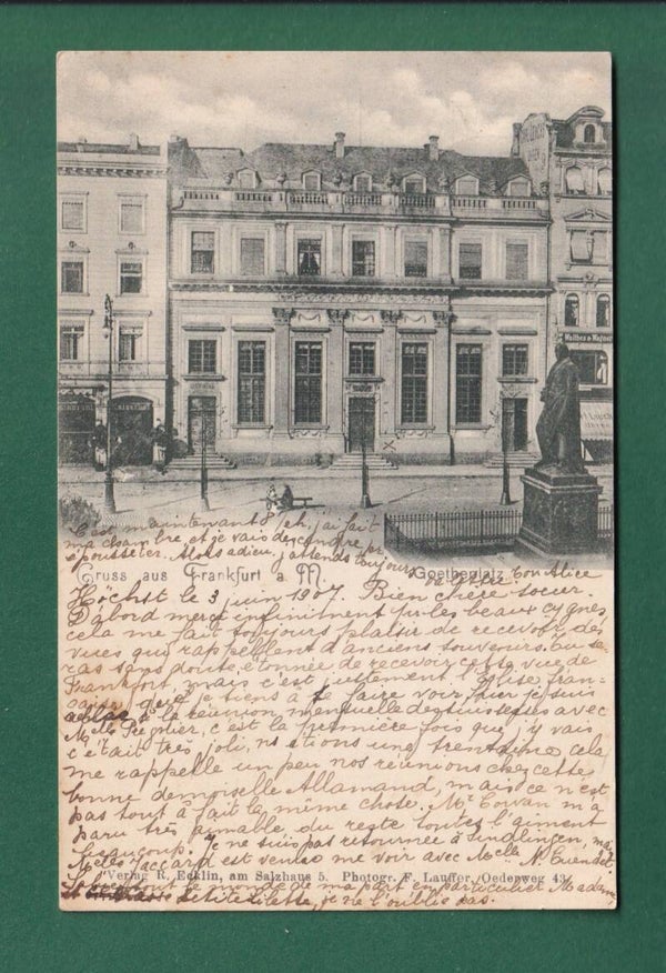 FRANKFURT - Goetheplatz - 1907