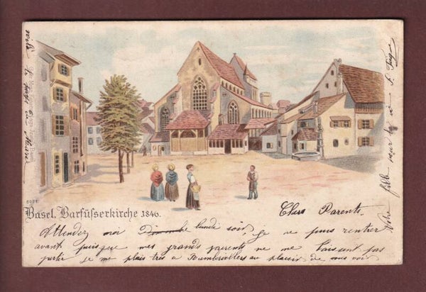 BASEL - Barfüsserkirche 1846 - 1900