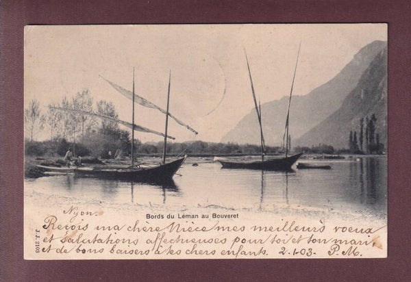 LE BOUVERET - Barques du Léman - 1903