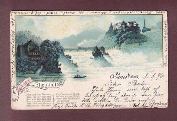 Gruss vom RHEINFALL - 1896