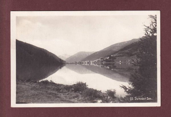DAVOSER-SEE - 1928 Bahnstempel Landquart