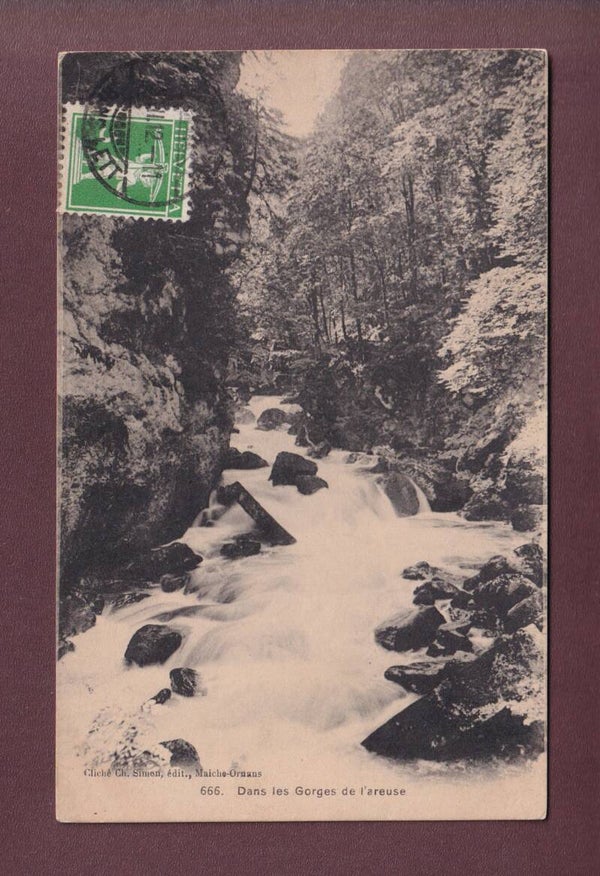 Dans les Gorges de l'AREUSE - 1912