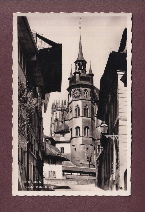 FRIBOURG - Tour de l'Hôtel de Ville - 1936