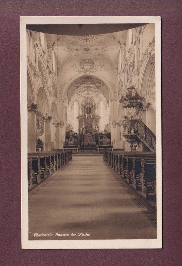 MARIASTEIN - Inneres der Kirche - 1925