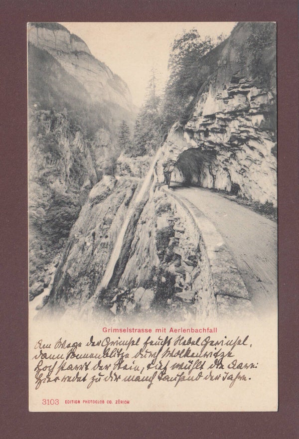 Grimselstrasse - AERLENBACHFALL - Tunnel