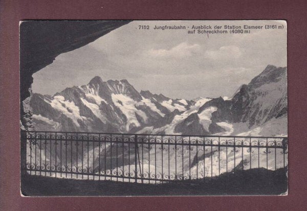 Jungfraubahn - STATION EISMEER - Schreckhorn - 1923