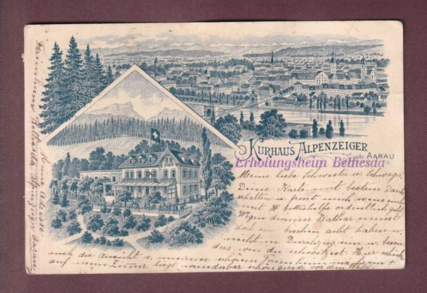 Kurhaus ALPENZEIGER ob Aarau - 1918 // wellig //