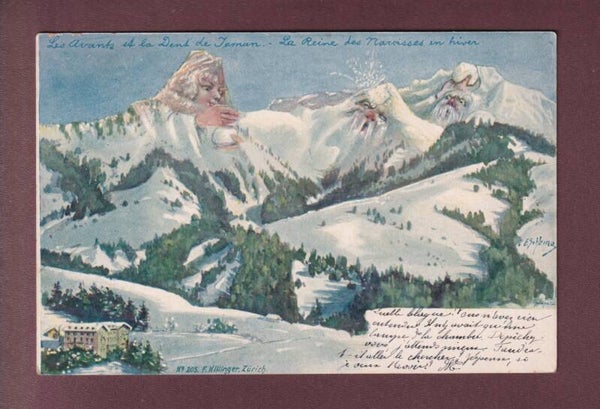 LES AVANTS et la Dent de Jaman - 1899 F. Killinger