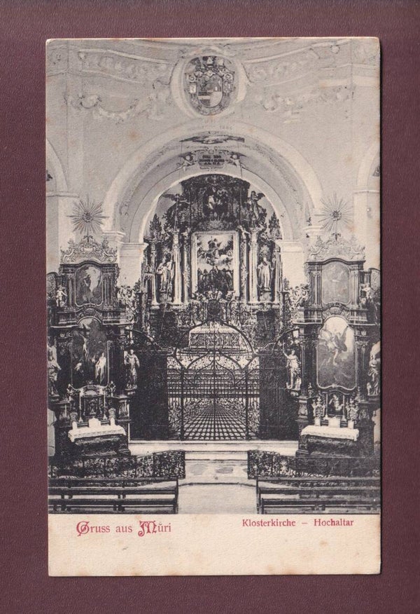 MURI (AG) - Klosterkirche - Hochaltar - 1912 // Eckbug //