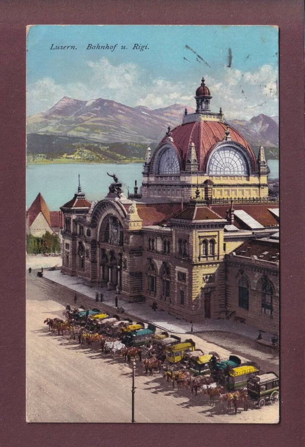 LUZERN - Bahnhof - Kutsche - 1912