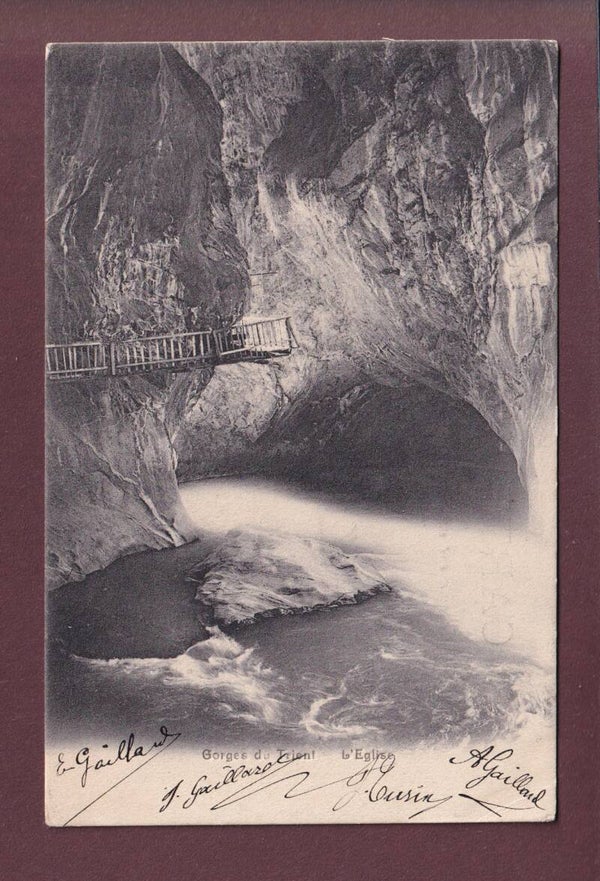 Gorges du TRIENT - L'Eglise - 1908