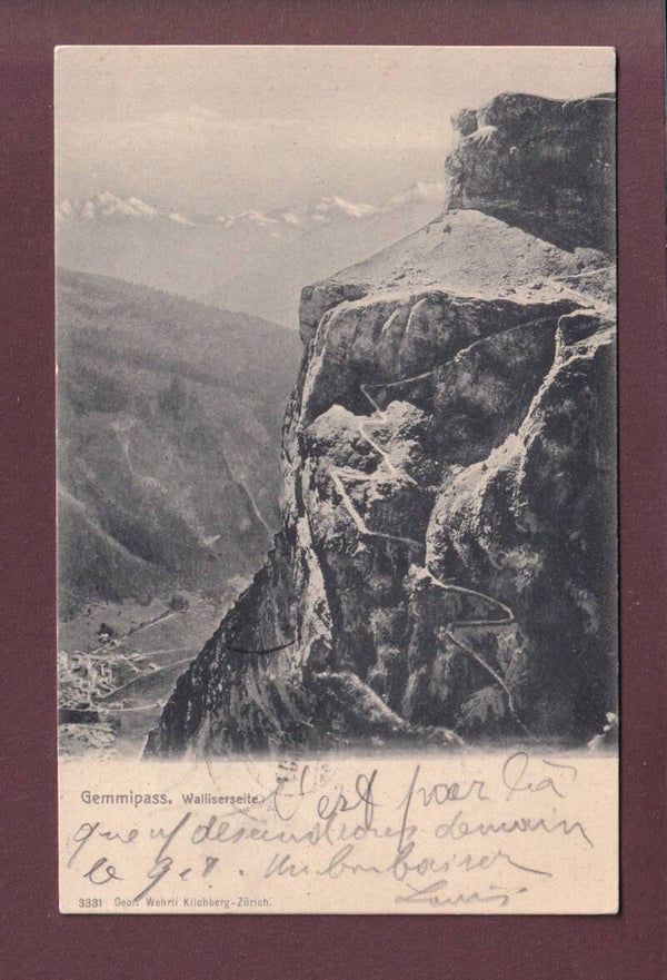 GEMMIPASS - Walliserseite - 1903