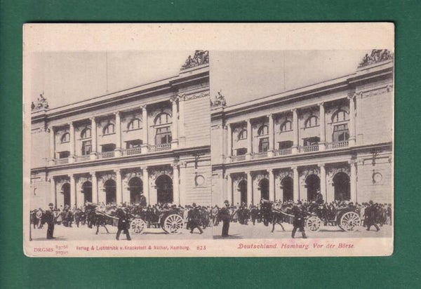 HAMBURG - Vor der Börse - Stereokarte