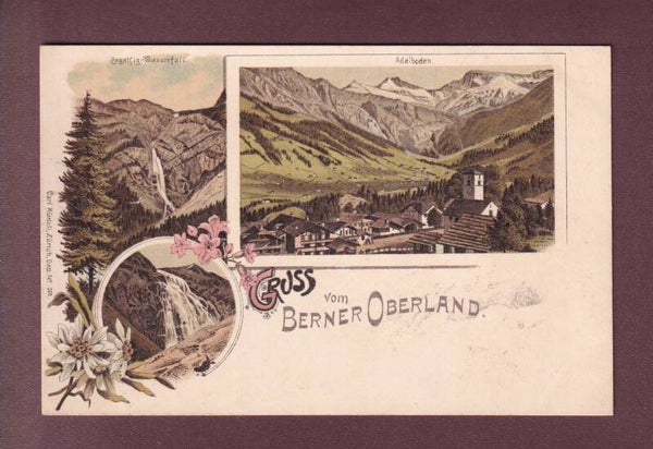 Gruss vom BERNER OBERLAND - Litho Künzli