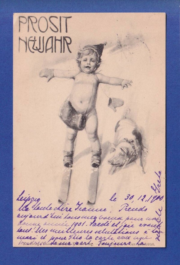 NEUJAHR - Kind - Schwein - 1901