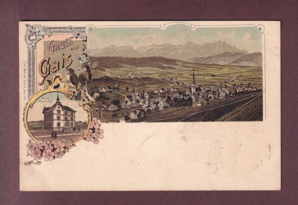 Gruss aus GAIS - Litho Künzli