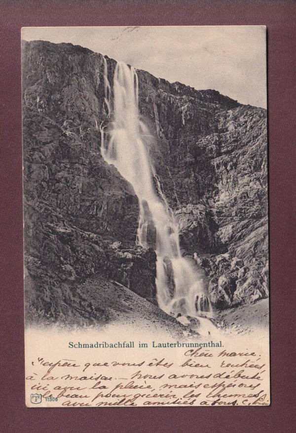 SCHMADRIBACHFALL im Lauterbrunnental - 1903 // Eckbug //