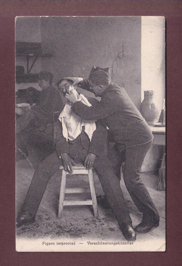 MILITAIRE - Figaro improvisé - 1908 // pli //