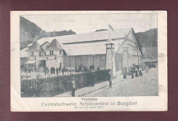 BURGDORF - Schützenfest 1907 - Festhütte // Eckbug //