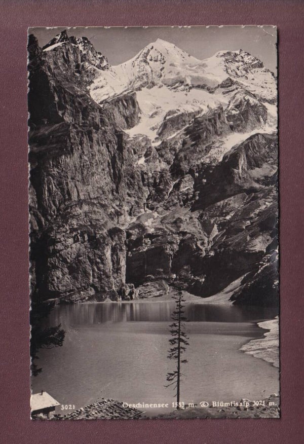 OESCHINENSEE - Blümlisalp - 1932 Bahnpost