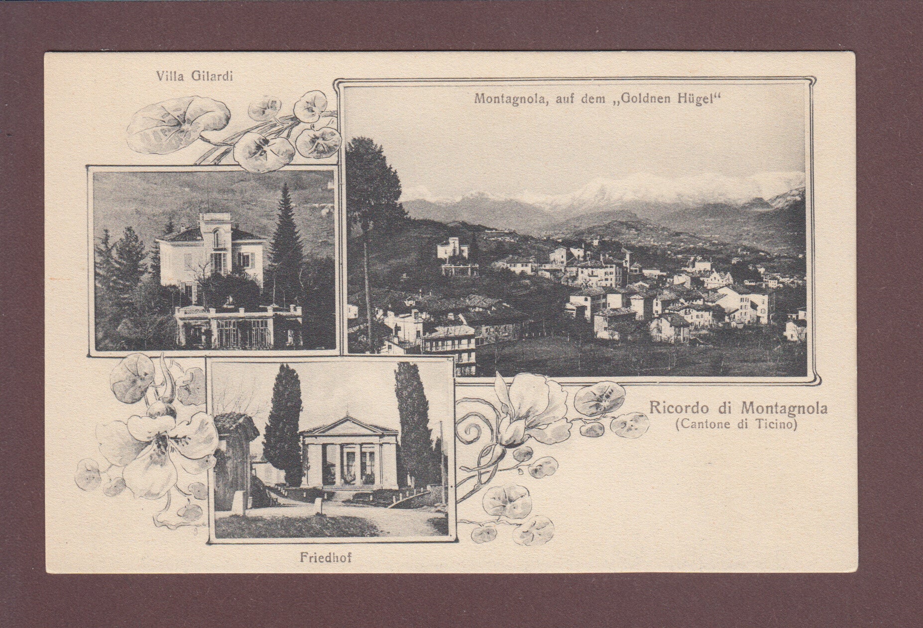 Ricordo di MONTAGNOLA - Friedhof - Villa Gilardi