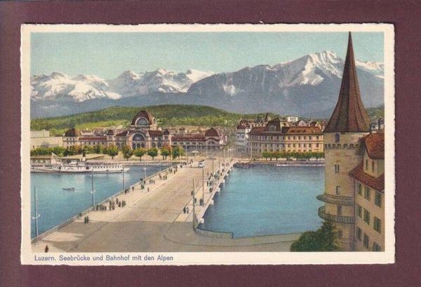 LUZERN - Seebrücke - Bahnhof