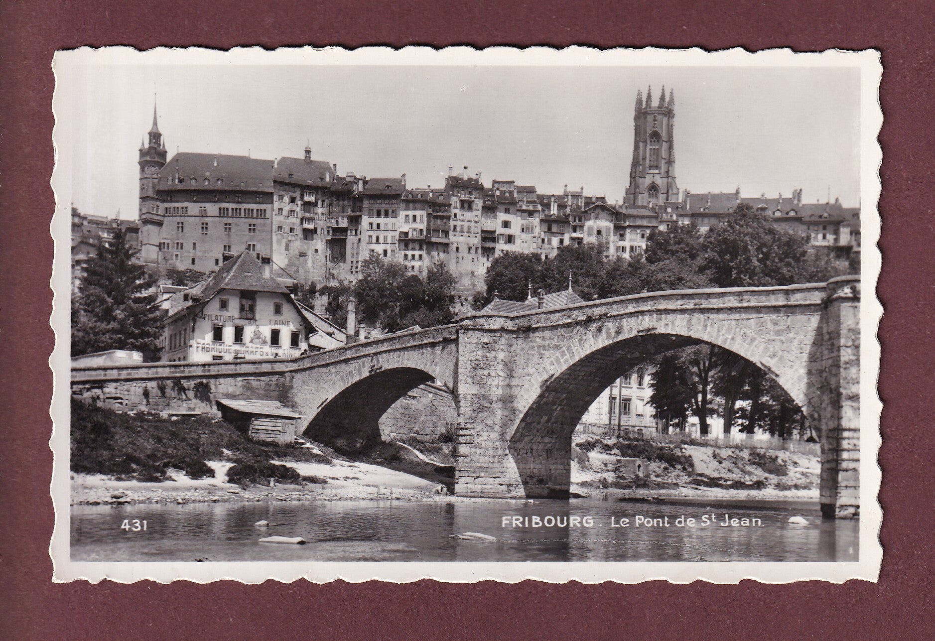 FRIBOURG - Pont de St Jean - Fabrique de drap