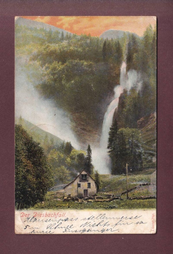 Der DIESBACHFALL - 1910